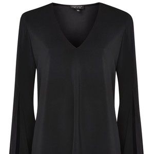 TOPSHOP Black Bell-Sleeve Blousen